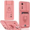Xiaomi Redmi 13C Kılıf Zuma Kartvizitli Yüzüklü Silikon - Pembe-(5796)