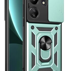 Xiaomi Redmi 13C Kılıf Pars Lens Yüzüklü Silikon - Yeşil-(5796)