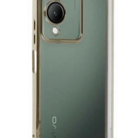 Vivo Y17S Kılıf Lensli Silikon - Gold-(5796)