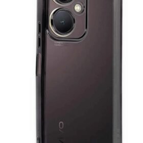Vivo Y27 Kılıf Lensli Silikon - Siyah-(5796)