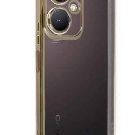 Vivo Y27 Kılıf Lensli Silikon - Gold-(5796)