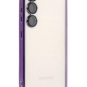 Samsung Galaxy S24 Kılıf Lensli Silikon - Mor-(5796)