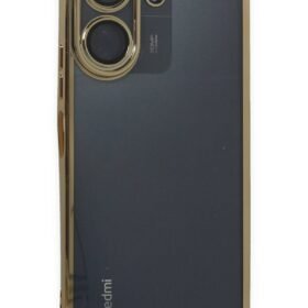 Xiaomi Redmi 13C Kılıf Lensli Silikon - Gold-(5796)