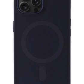 iPhone 15 Pro Kılıf Oslo Magsafe Kapak - Lacivert-(5796)