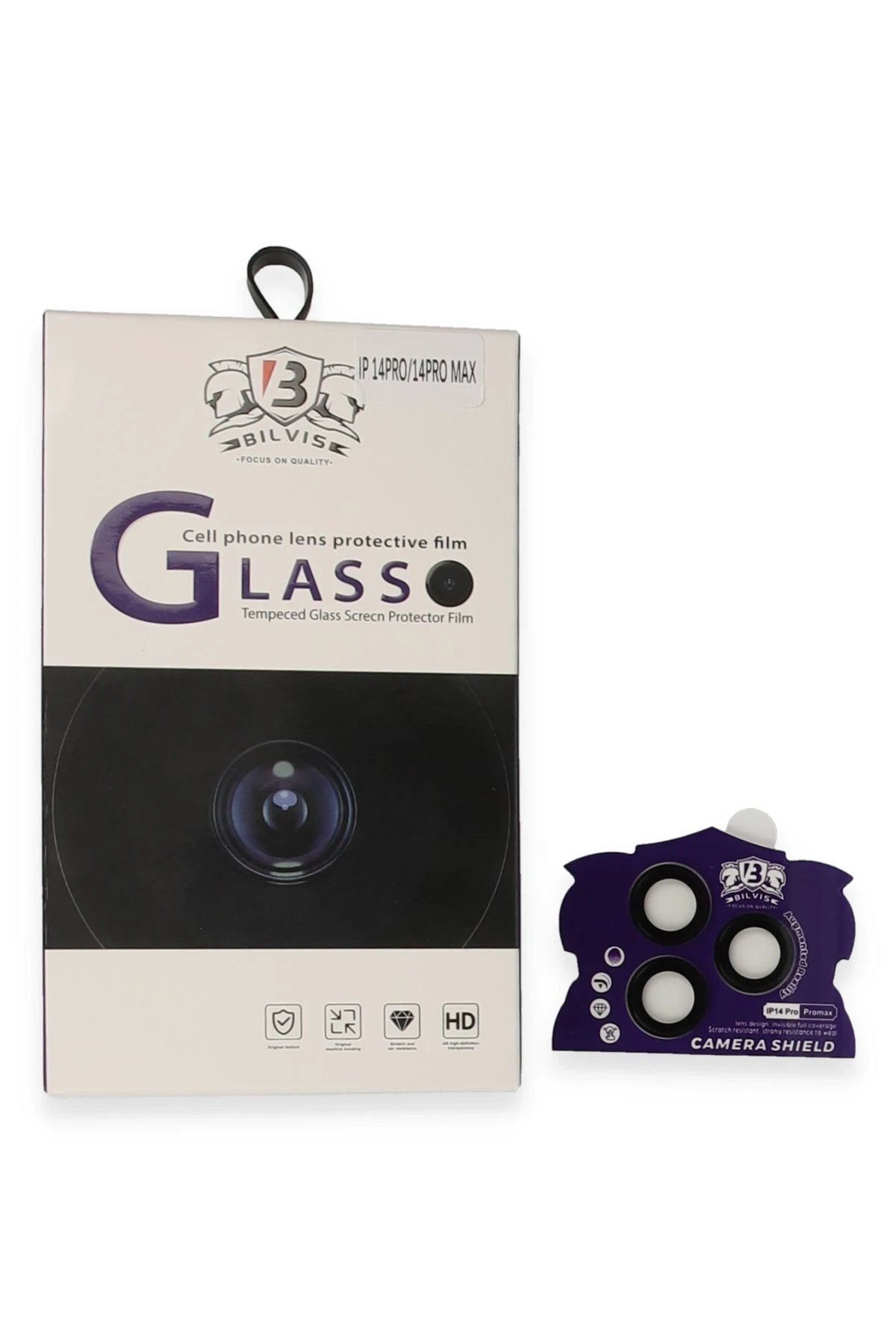 iPhone 14 Pro Max Bilvis Titan Kamera Lens - Siyah-(5796)