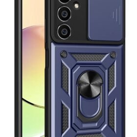 Samsung Galaxy A35 5G Kılıf Pars Lens Yüzüklü Silikon - Lacivert-(5796)