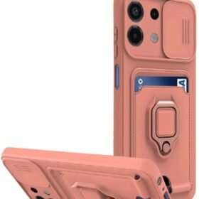 Xiaomi Redmi Note 13 4G Kılıf Zuma Kartvizitli Yüzüklü Silikon - Pembe-(5796)