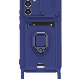 Samsung Galaxy A25 5G Kılıf Zuma Kartvizitli Yüzüklü Silikon - Lacivert-(5796)