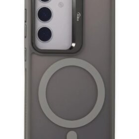 Samsung Galaxy S24 Flet Lens Magsafe Kapak - Gri-(5796)