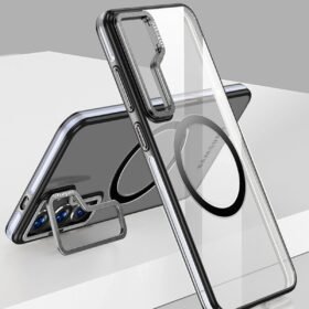 Samsung Galaxy S24 Crystal Magsafe Kapak - Siyah-(5796)