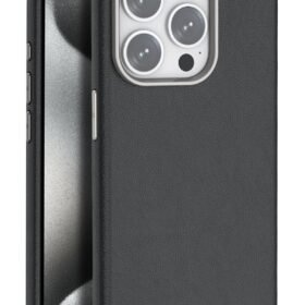 iPhone 15 Pro Max Kılıf Wonder Deri Magsafe Kapak - Siyah-(5796)