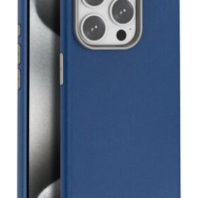 iPhone 15 Pro Max Kılıf Wonder Deri Magsafe Kapak - Lacivert-(5796)