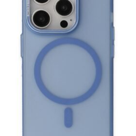 iPhone 14 Pro Frost Standlı Magsafe Kapak - Sierra Blue-(5796)