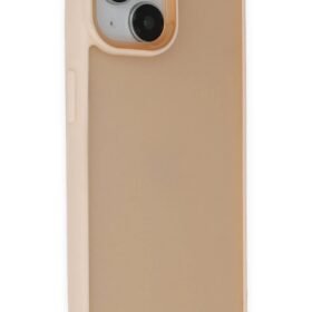 iPhone 15 Kılıf Elegant Kapak - Pudra-(5796)