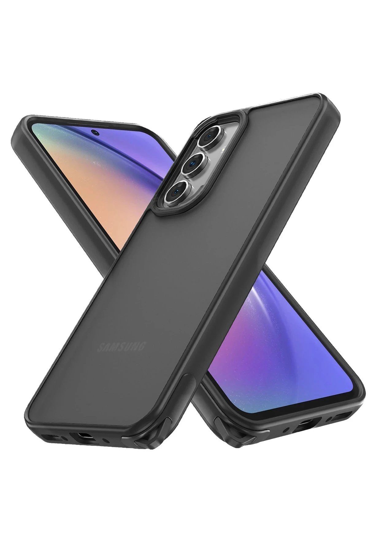 Samsung Galaxy A54 5G Kılıf Elegant Kapak - Siyah-(5796)