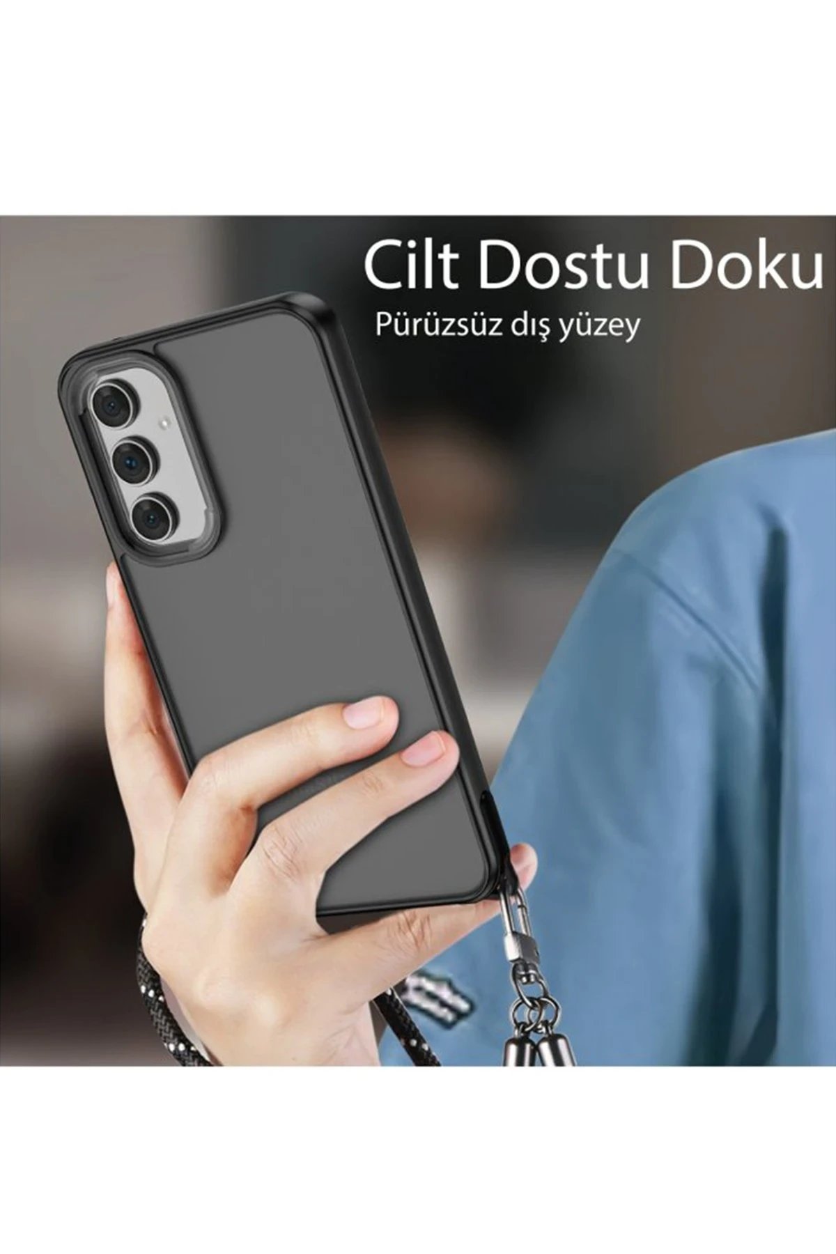 Samsung Galaxy A54 5G Kılıf Elegant Kapak - Siyah-(5796) - Görsel 4