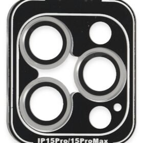 iPhone 15 Pro Max PVD Metal Kamera Lens - Gümüş-(5796)