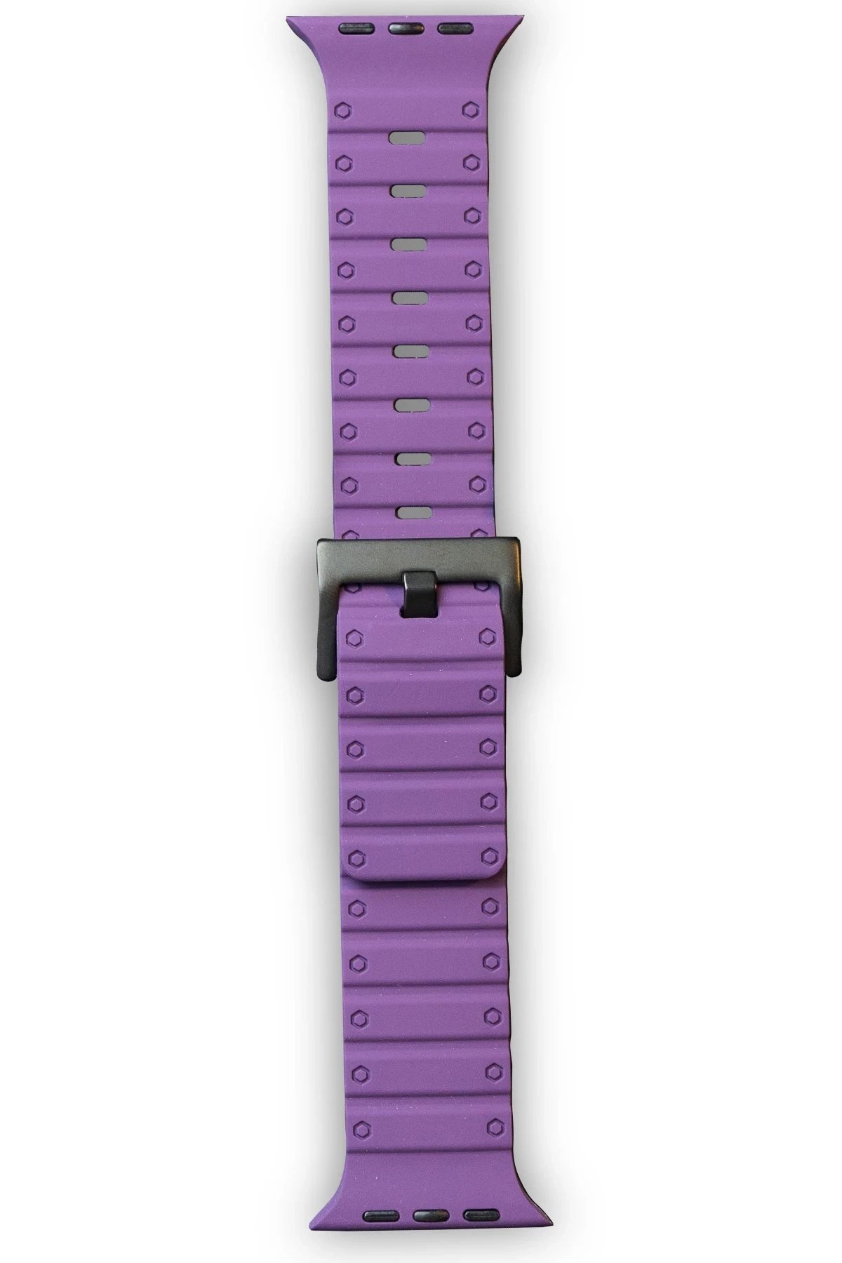 Apple Watch 42mm Magnus Mıknatıslı Silikon Kordon - Mor-(5796)