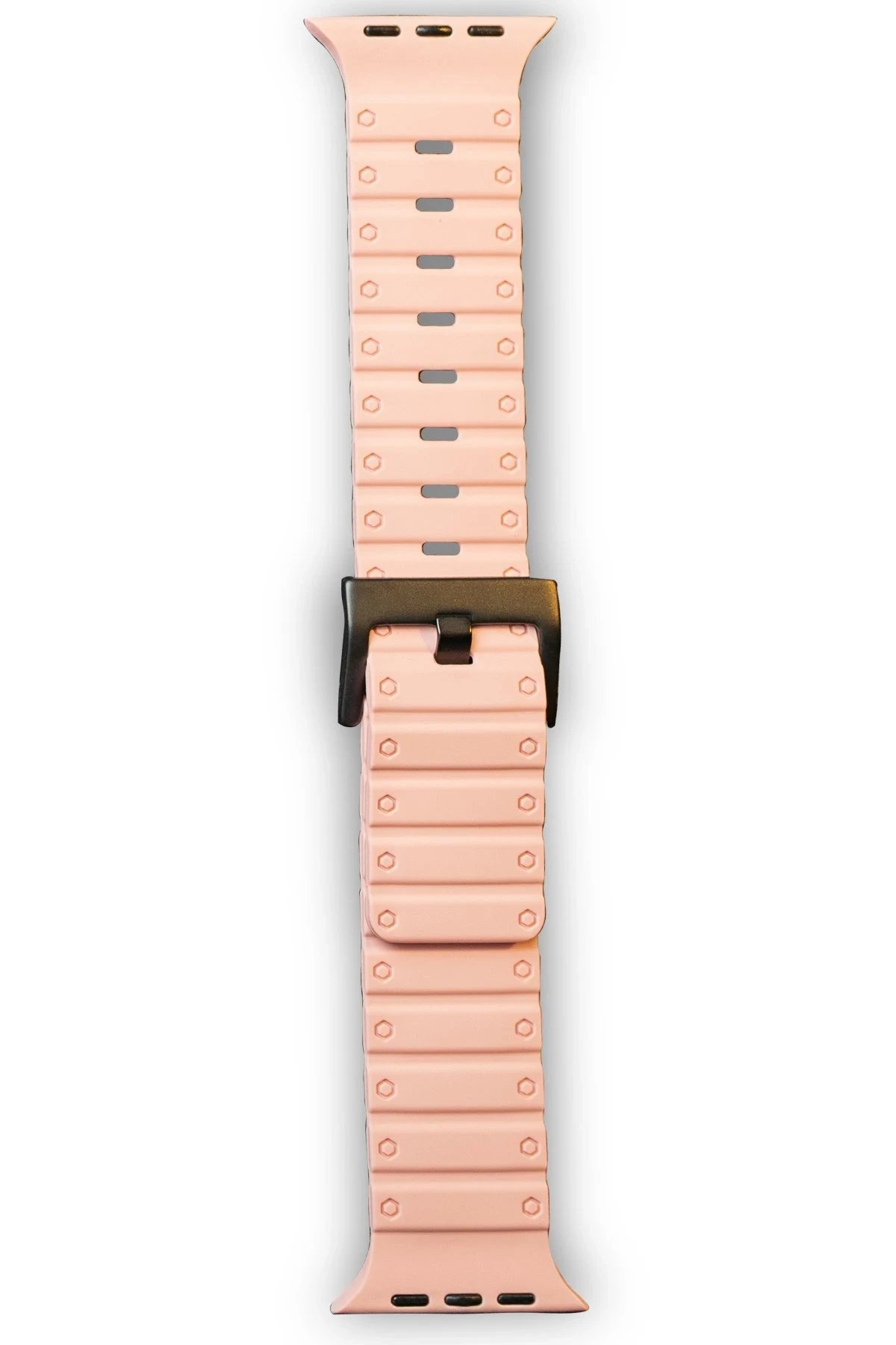 Apple Watch 42mm Magnus Mıknatıslı Silikon Kordon - Yavruağzı-(5796)