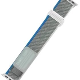 Apple Watch 42mm Alice Kumaş Kordon - Mavi-Gri-(5796)