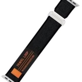 Apple Watch 38mm Alice Kumaş Kordon - Siyah-(5796)