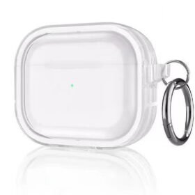 Airpods Pro 2 (2.nesil) Shiny Şeffaf Kılıf - Beyaz-(5796)