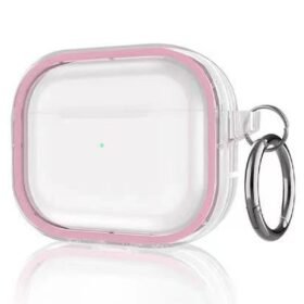Airpods Pro 2 (2.nesil) Shiny Şeffaf Kılıf - Pembe-(5796)