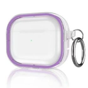 Airpods Pro 2 (2.nesil) Shiny Şeffaf Kılıf - Mor-(5796)