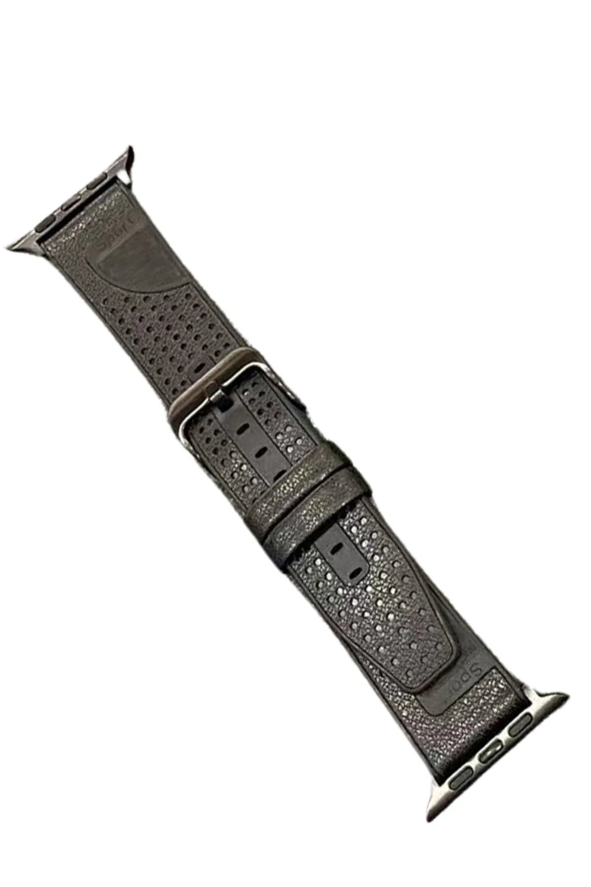 Watch 45mm Buff Deri Kordon - Siyah-(5796) - Görsel 2