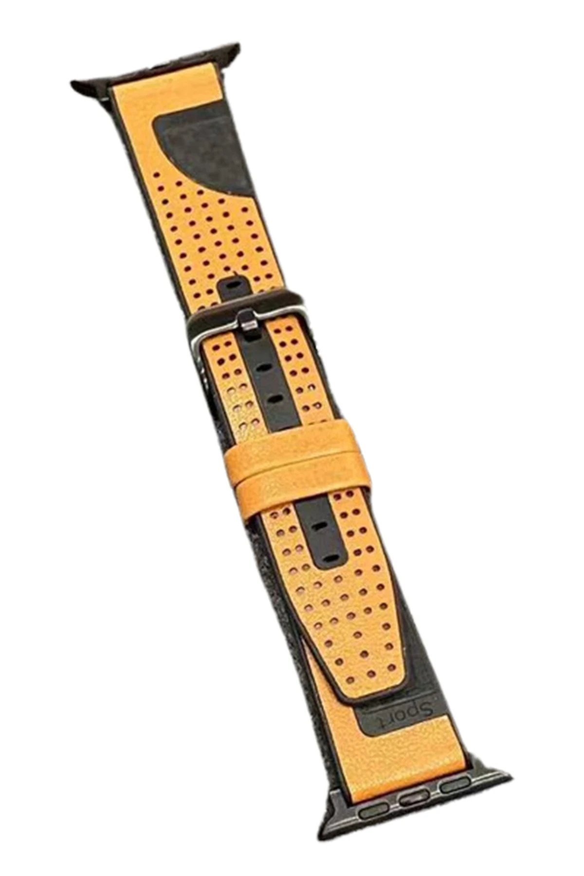 Watch 45mm Buff Deri Kordon - Taba-(5796)