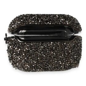 Airpods 3 (3.nesil) Mira Taşlı Kılıf - Siyah-(5796)