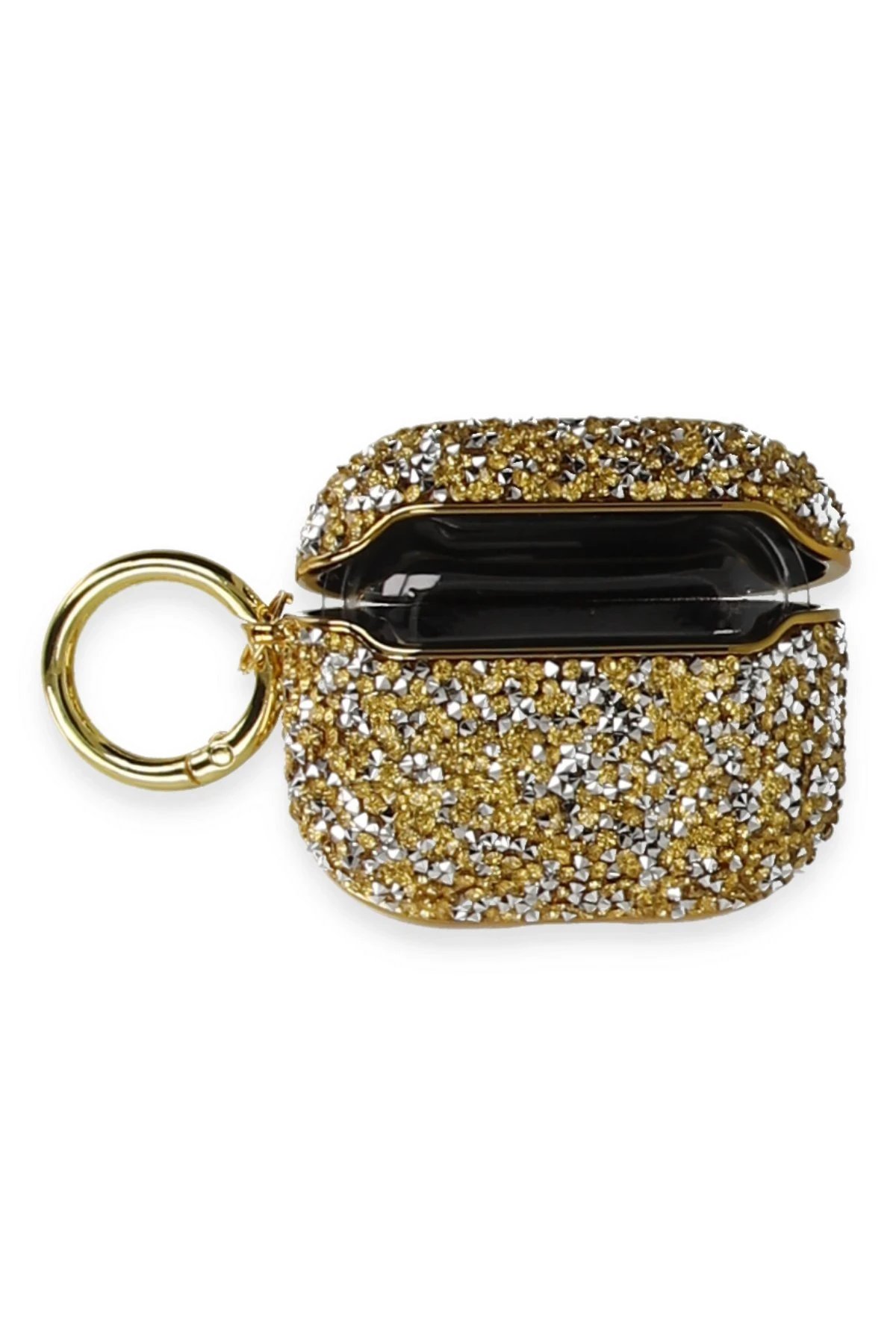 Airpods 3 (3.nesil) Mira Taşlı Kılıf - Gold-(5796) - Görsel 2