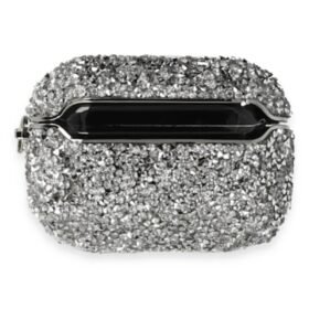 Airpods 3 (3.nesil) Mira Taşlı Kılıf - Gümüş-(5796)