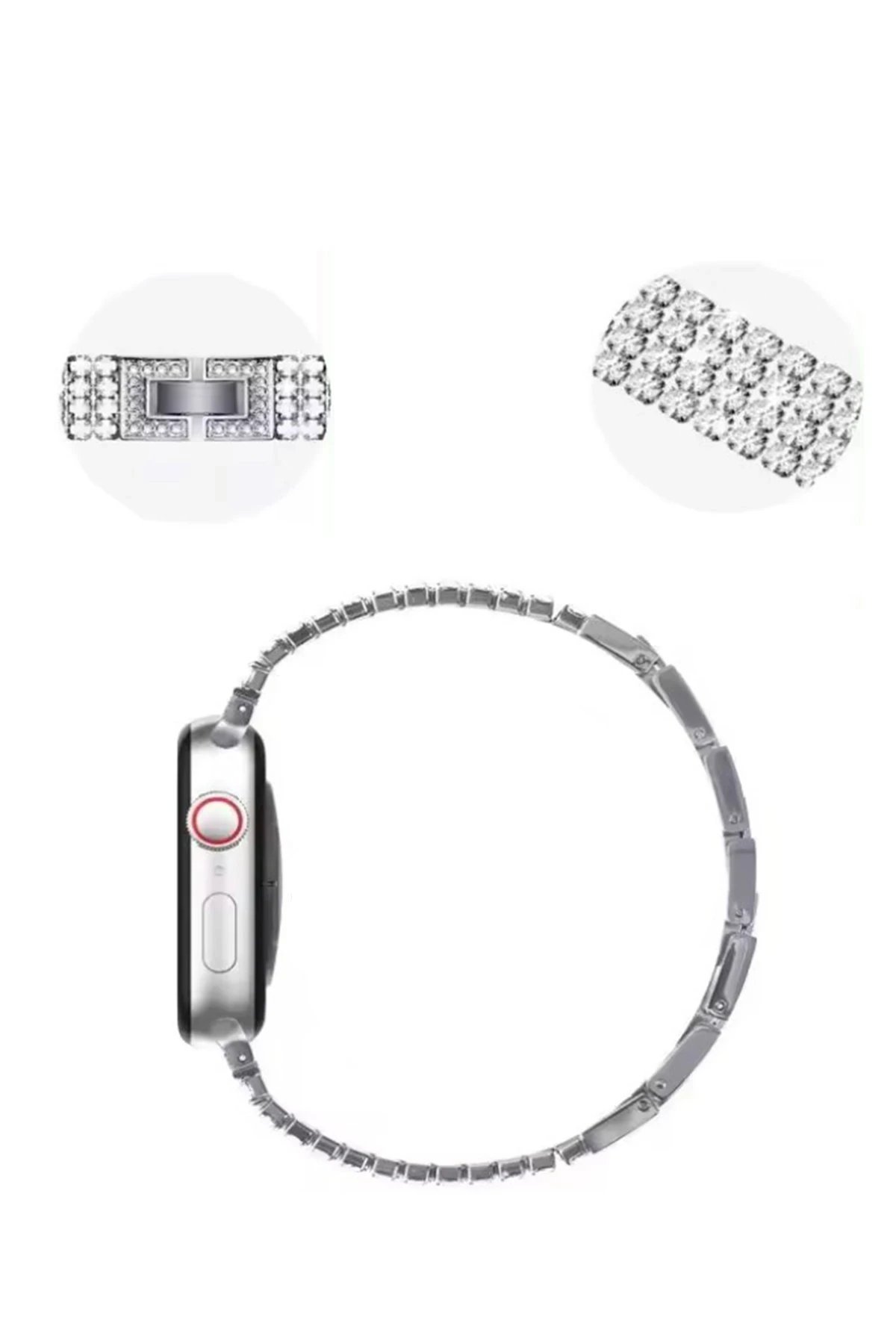 Apple Watch 38mm Live Taşlı Kordon - Siyah-(5796) - Görsel 4