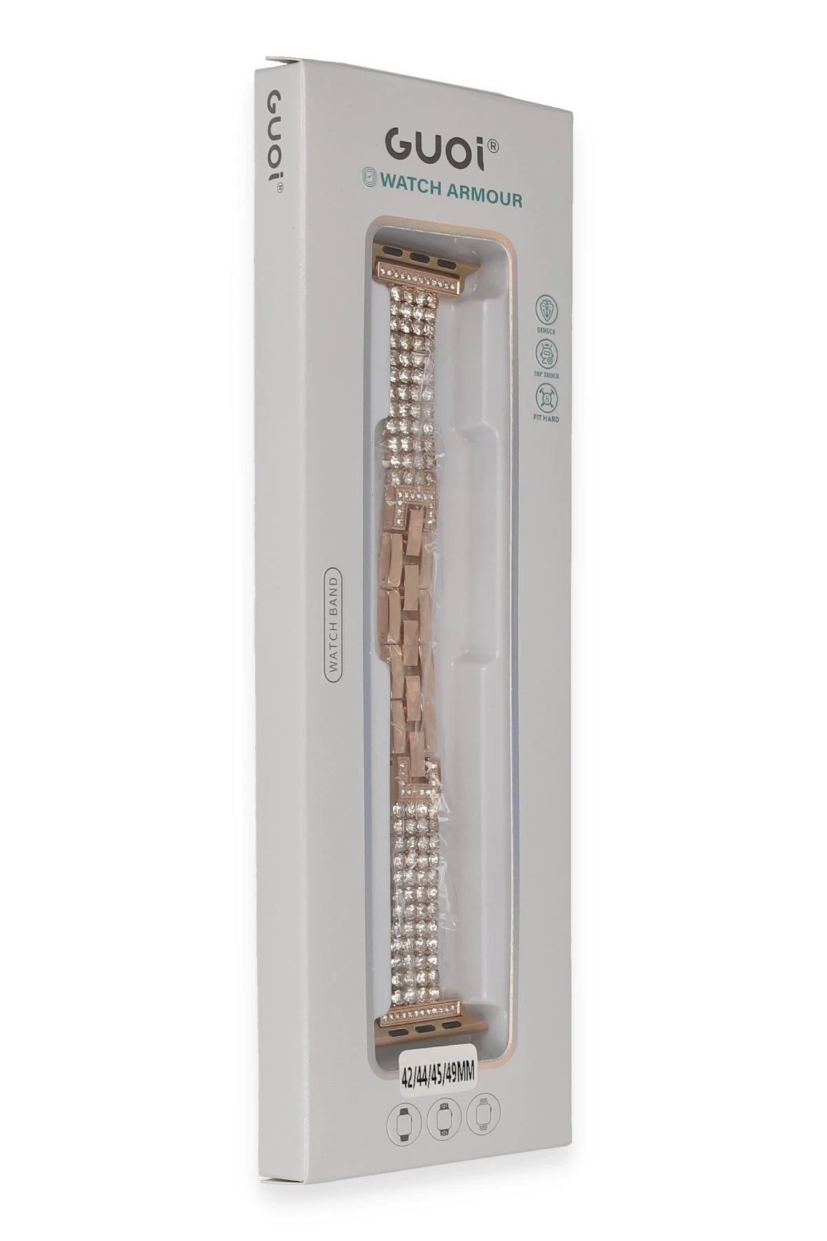 Apple Watch 38mm Live Taşlı Kordon - Rose Gold-(5796) - Görsel 2