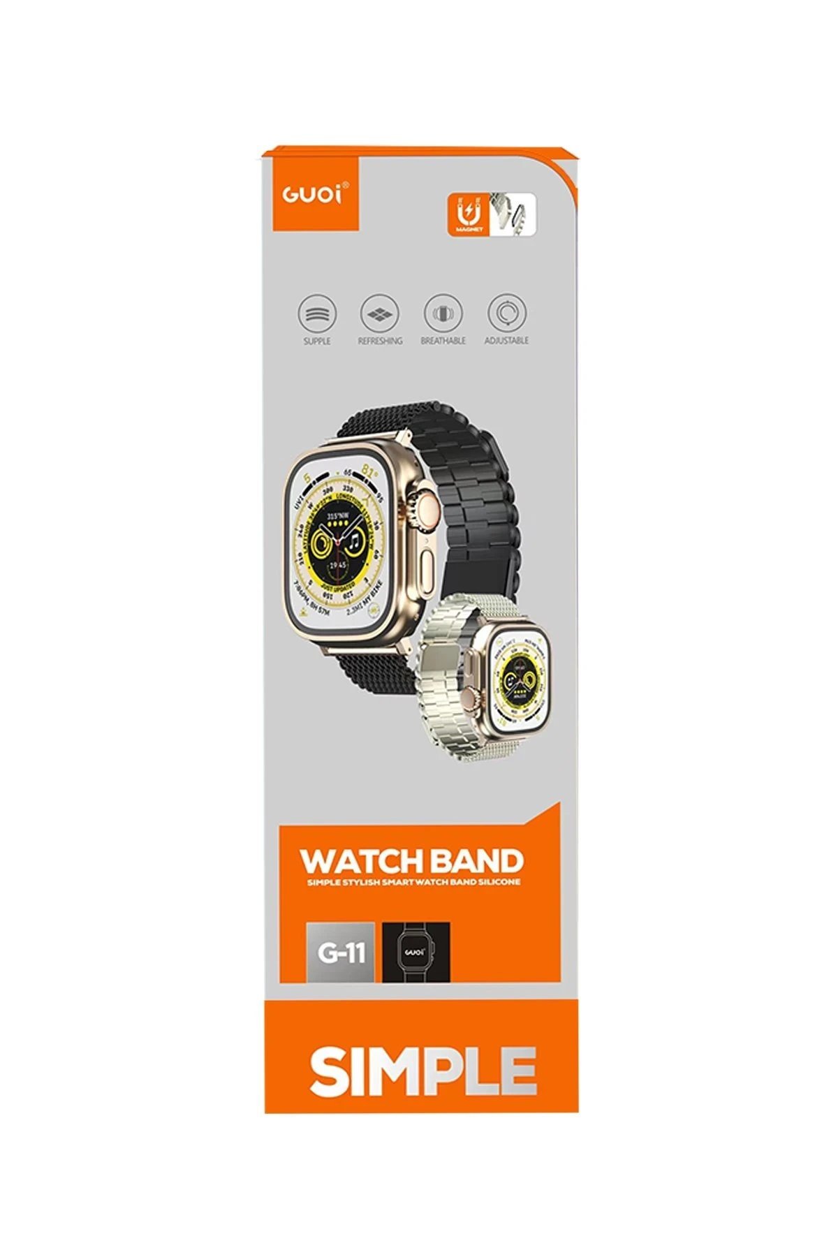 Apple Watch 38mm Ascend Metal Kordon - Gümüş-(5796) - Görsel 2