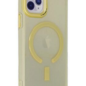 iPhone 11 Pro Max Kılıf Troy Magsafe Kapak - Sarı-(5796)