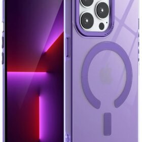 iPhone 13 Pro Max Kılıf Troy Magsafe Kapak - Mor-(5796)