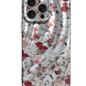 iPhone 14 Pro Max Kılıf Crew Desenli Kapak - Çiçek-(5796)