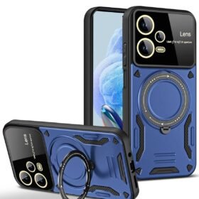 Xiaomi Redmi Note 12 Pro 5G Kılıf Joy Lens Standlı Kapak - Lacivert-(5796)