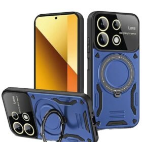 Xiaomi Redmi Note 13 4G Kılıf Joy Lens Standlı Kapak - Lacivert-(5796)