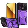 Xiaomi Redmi Note 13 4G Kılıf Joy Lens Standlı Kapak - Mor-(5796)