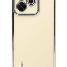 Xiaomi Redmi 13 4G Kılıf Lensli Silikon - Gümüş-(5796)