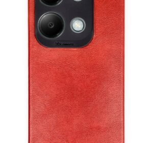 Xiaomi Redmi Note 13 4G Kılıf Loop Deri Silikon - Kırmızı-(5796)