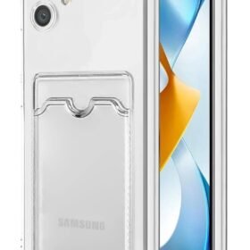 Samsung Galaxy A05 Kılıf Kart Şeffaf Silikon - Şeffaf-(5796)