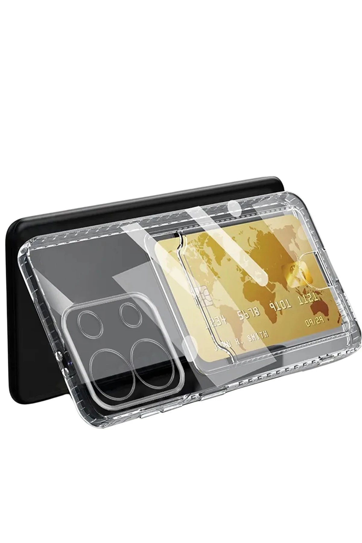 Xiaomi Redmi Note 13 4G Kılıf Kart Şeffaf Silikon - Şeffaf-(5796)