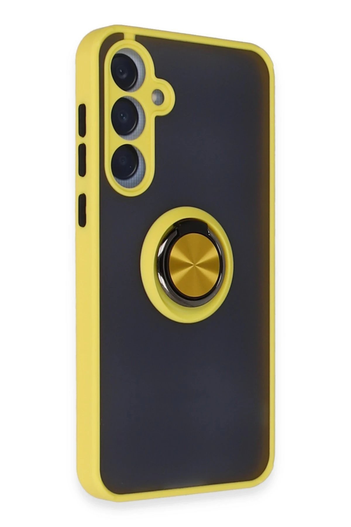 Samsung Galaxy A15 4G Kılıf Montreal Yüzüklü Silikon Kapak - Sarı-(5796) - Görsel 2