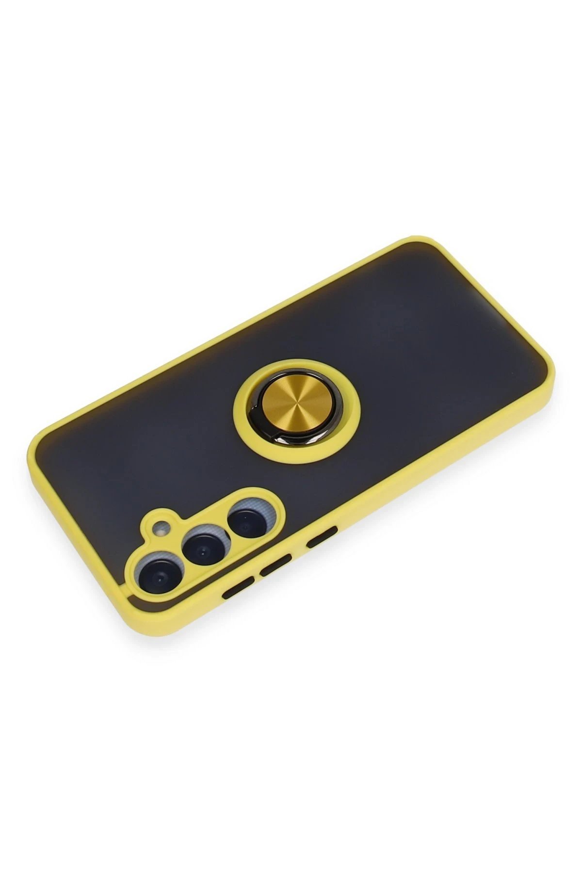 Samsung Galaxy A15 4G Kılıf Montreal Yüzüklü Silikon Kapak - Sarı-(5796) - Görsel 3