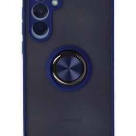 Samsung Galaxy A15 4G Kılıf Montreal Yüzüklü Silikon Kapak - Lacivert-(5796)