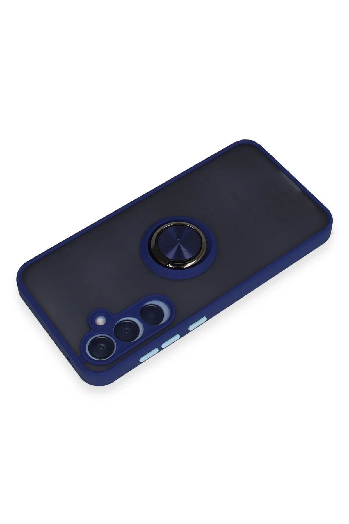 Samsung Galaxy A25 5G Kılıf Montreal Yüzüklü Silikon Kapak - Lacivert-(5796) - Görsel 3